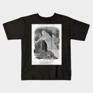 Jack the Ripper Punch Cartoon Nemesis of Neglect 1888 Kids T-Shirt